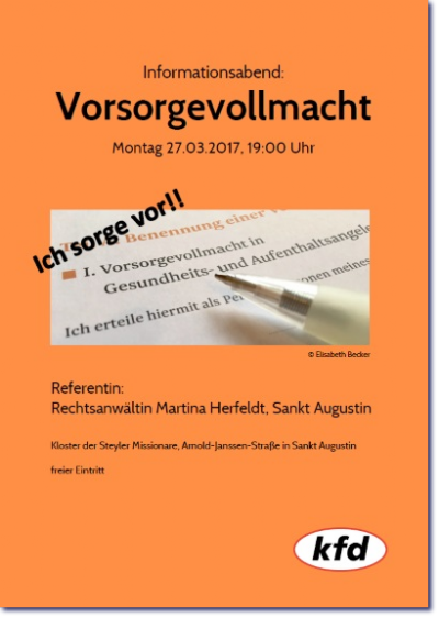 Informationsabend Vorsorgevollmacht